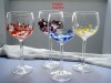 Wholesale colored hot dots glass wine goblet