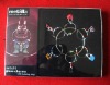 Wholesale Set of 6 pewter wine glass charms with holding ring