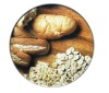 round shape PP paper tempered glass cheese board
