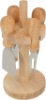 wooden cheese set with block