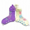 Wholesale Women's Slipper Socks with Pompom on Welt