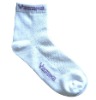 white cotton sport sock