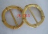 Wholesale JS-J313 round bamboo belt buckle