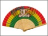 Customize your own logo bamboo paper fan