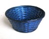 Blue Round Bamboo Basket