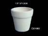bisque ceramic flower pot