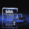 Wholesale 3d etched crystal keychain with light