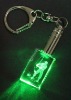 Wholesale 3d etched crystal keychain with light