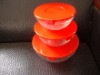 Wholesale 3pcs glass bowl set,3pcs glass bowl with cover