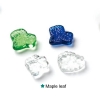 Wholesale Multi color glass maple leaf,glass gem