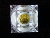 Wholesale gold plated brass badge with acrylic box