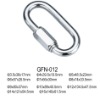 Different sizes of Oval Silver Gift Steel Carabiner Hook