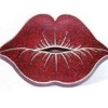 Wholesale glitter colored pins & buttons, handicrafts, custom crafts and gifts -sexy lip