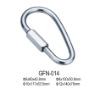 Wholesale Different sizes D-shape Silver Gift Steel Carabiner Hook with Nut