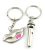 Microphone shape Couple Key Chains