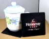 Wholesale double-use promotional gifts absorbent paper cup coaster/mat with hennessy logo