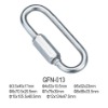 Different sizes of Oval Silver Gift Steel Carabiner Hook with Nut