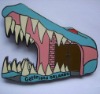 Epoxy colorfill Crocodile Teeth badge