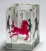 Laser Crystal Pen Container