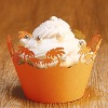 Wholesale HOT 2011 Red Leaves laser cut cupcake wrapper ST0927-01