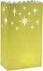 Wholesale Chartreuse Green Starburst Paper Bag Luminaries