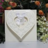 Wholesale wedding card with a lovely heart window embossing beautiful roses-W050