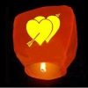 Wholesale Handmade red sky lantern with double hearts