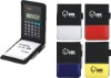 notebook with calculator and pen