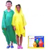 children pvc print RAIN PONCHO