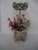 Spring garden flower pot