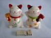 ceramic home decoration with lucky cat shape