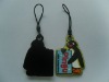 Wholesale promotion soft pvc mobile phone screen cleaner strap
