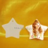 Wholesale sublimation coated ceramic hanging ornaments