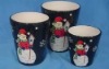 Wholesale Ceramic planter w/snowman