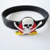 Wholesale Soft PVC wrist strap/Gothic wrist strap/Skull wrist strap