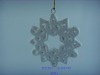 Wholesale cearmic snowflake christmas hanging ornament