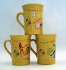 ceramic mug with colorful design for promotional