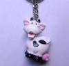 funny milk cow resin key chain