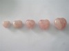 Wholesale rose quartz puffy heart,gemston heart,semi percious stone,gemston