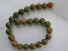 Wholesale unakite gemstone beads unakite 8mm round ,,semiprecious and tumble stone