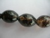 Wholesale gemstone beads black rice shape Watermelon crystal tourmaline ,semiprecious and tumble stone
