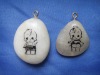 Wholesale Engraved stone key ring with pictures