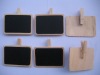 Wholesale wood craft blackboard slate flower clip peg pin