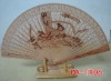 Wholesale 2011 standalwood carved fan,wood fan,promotional fan