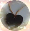 Wholesale mini heart hanging slate name board with raffia