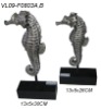 Wholesale polyresin Sea horse home Decoration w/wooden base
