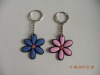 souvenir gift silicone keyring rubber kechains flowers
