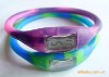 customed logo ion silicone sports watch