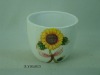 Ceramic pot with flower