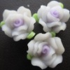 Wholesale Polymer Clay Flower (M0318), light purple rose femo flower
